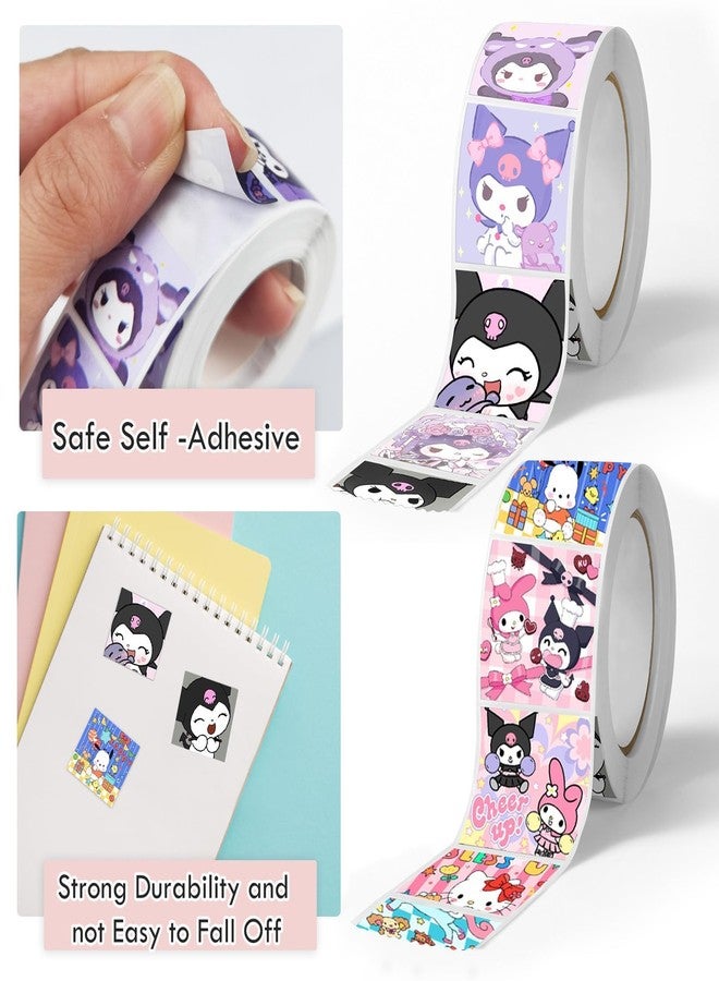 TecoKart® 1000Pcs Kuromi Stickers, 16 Pattern Cute Kuromi and Sanrio Stickers, Kawaii Sticker Gifts for Kids Girls, Ideal DIY Decor Laptop, Skateboard Computer Diary Scrapbook Journal - Image 3